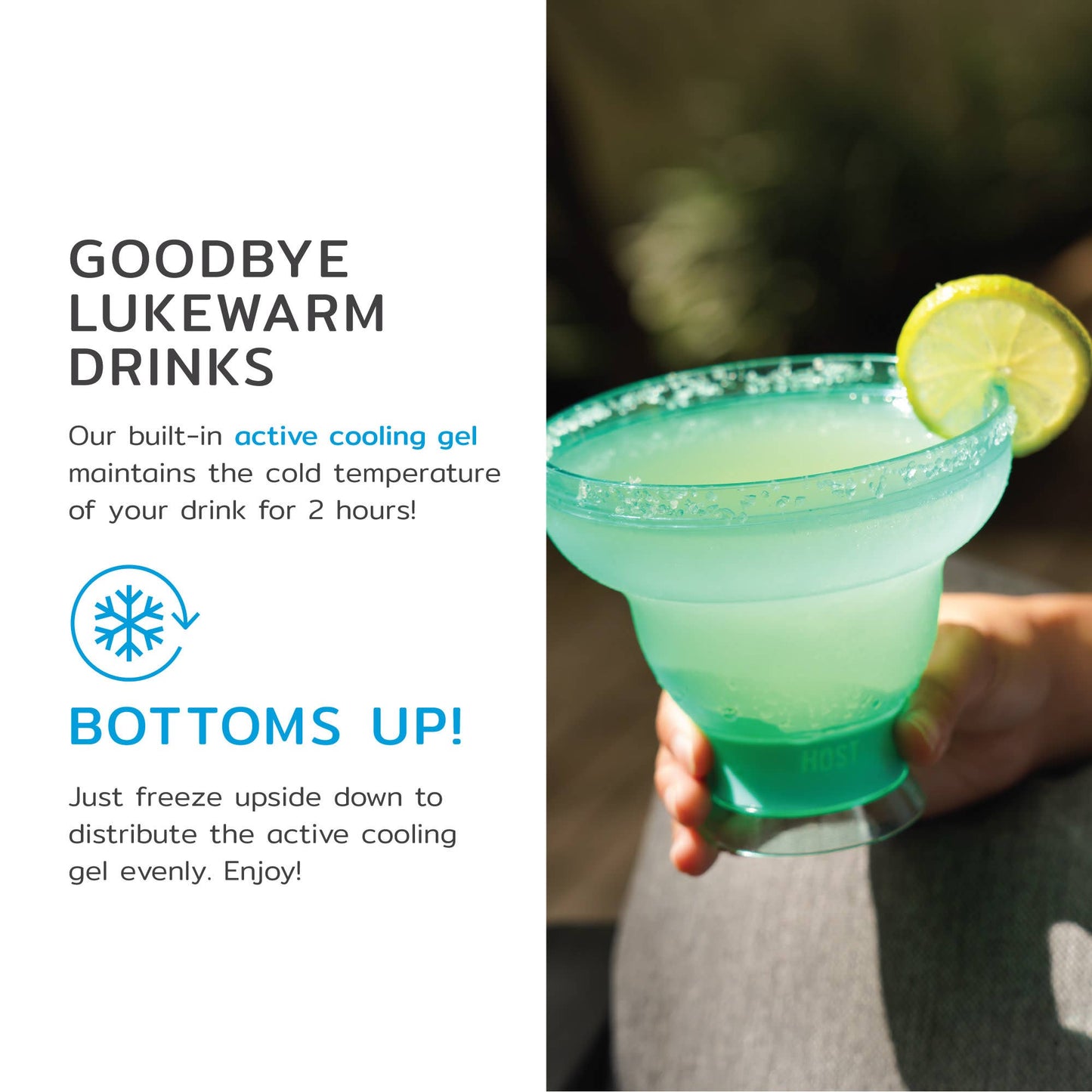 Martini FREEZE™ Cooling Cups with Cooling Gel Set of 2