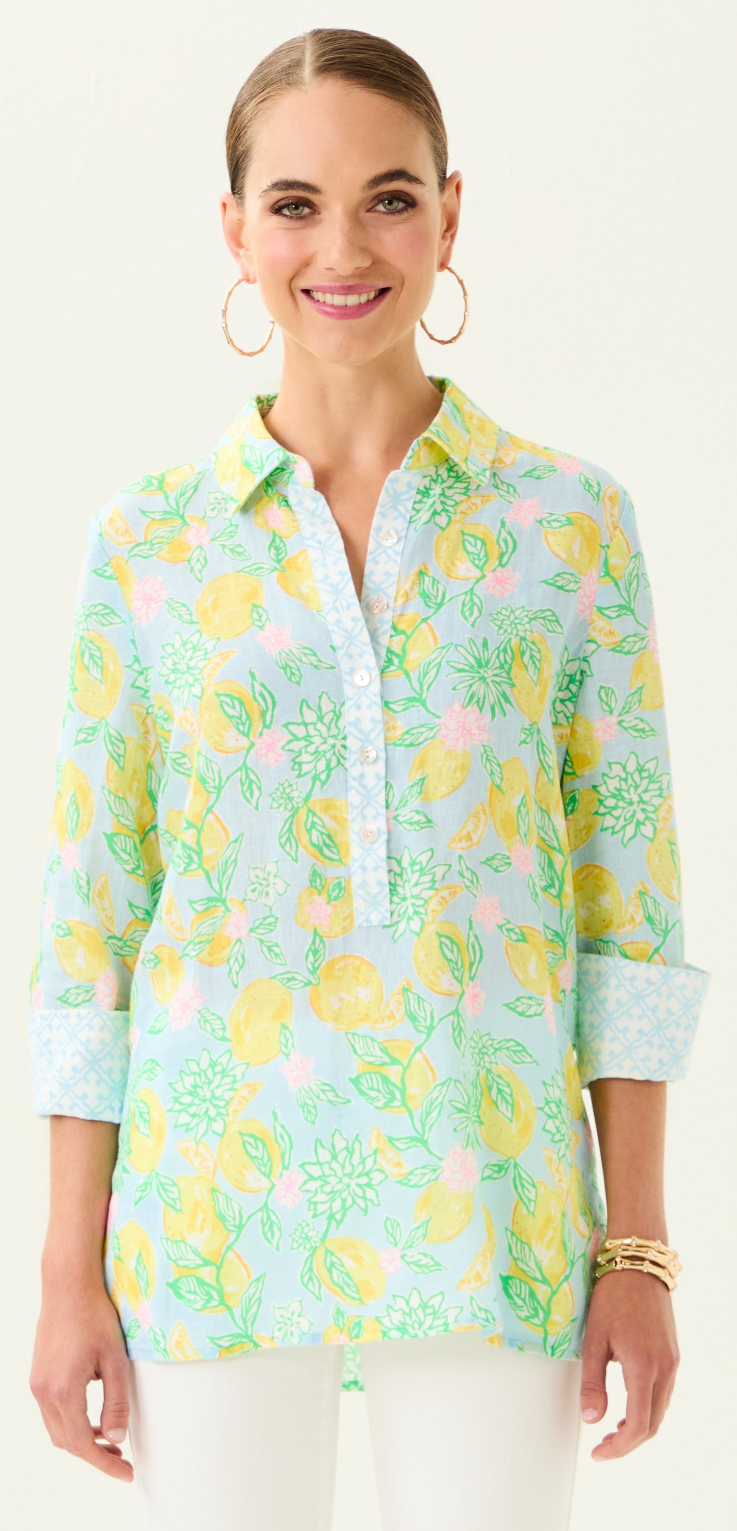 Riverlyn Pieced Print Tunic