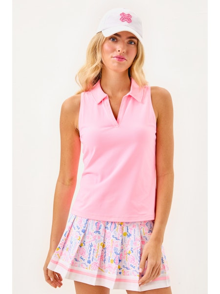 Luxletic Alister Polo Top- Conch Shell