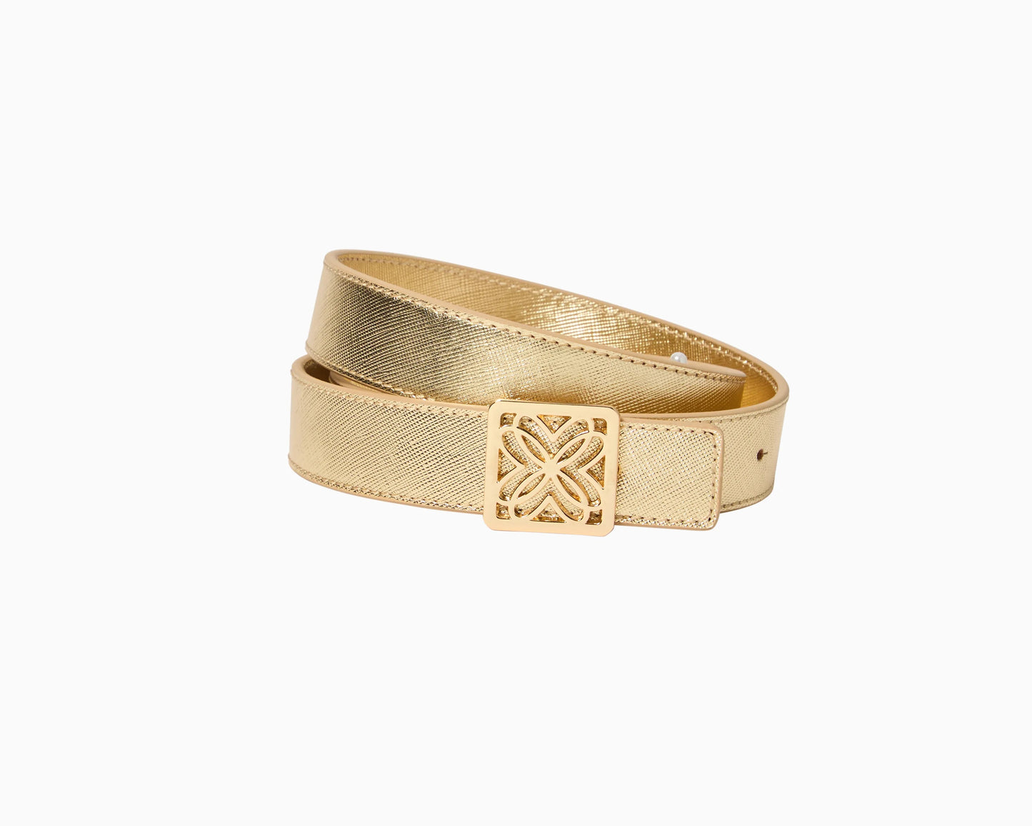 Skinny Leather Logo Belt