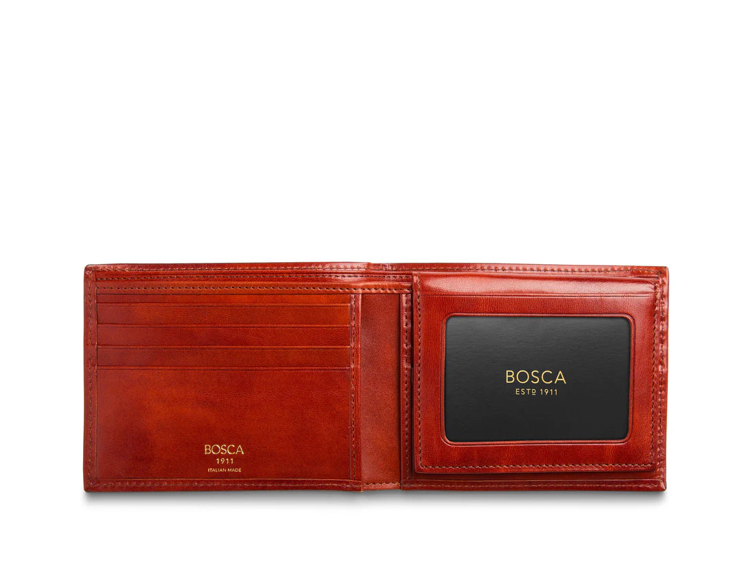 Old Leather Italia Credit Wallet w/I.D. Passcase-RFID