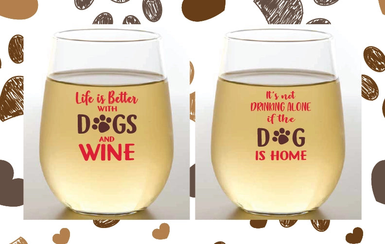 Dog Lovers Stemless Cups