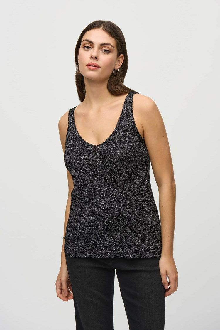 Metallic Sweater Knit Cover-Up and Cami Set