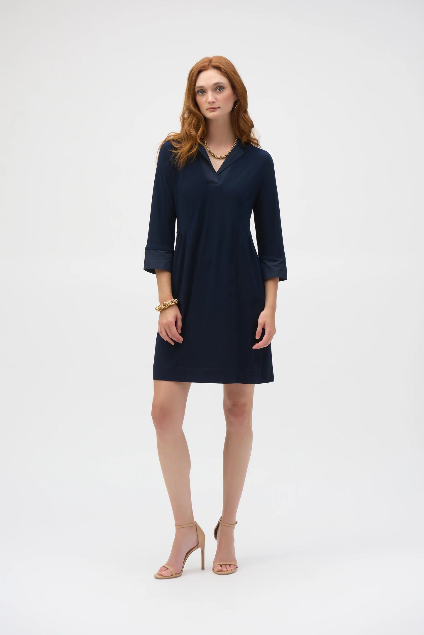 Silky Knit And Memory Trapeze Dress