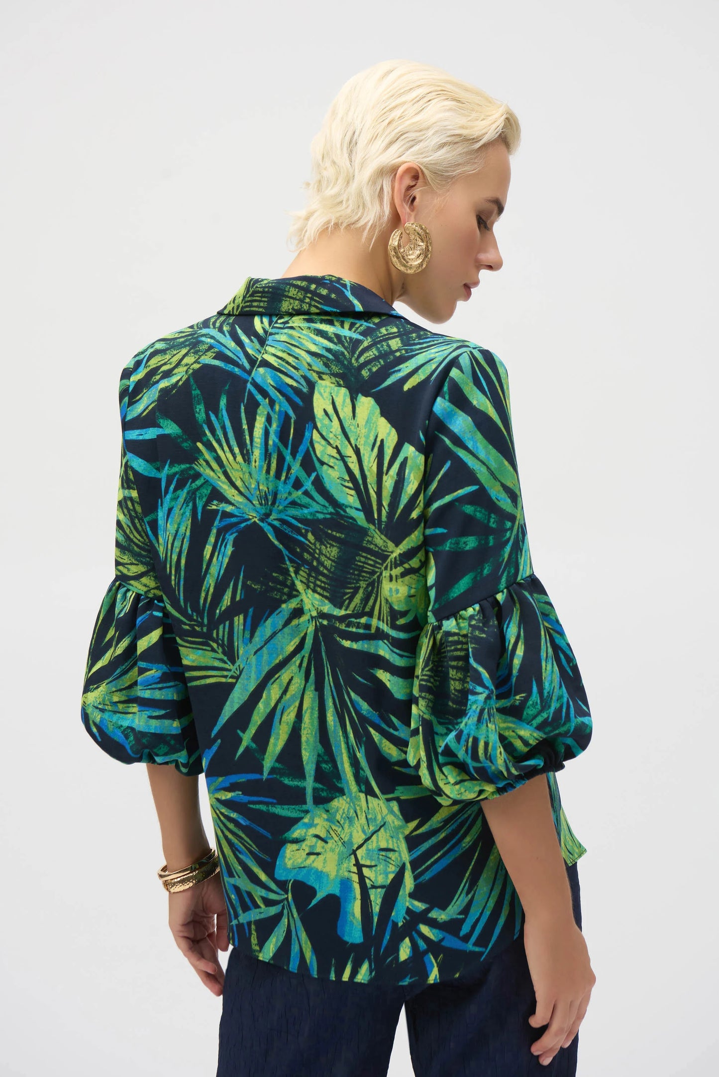 Gauze Tropical Print Straight Tunic