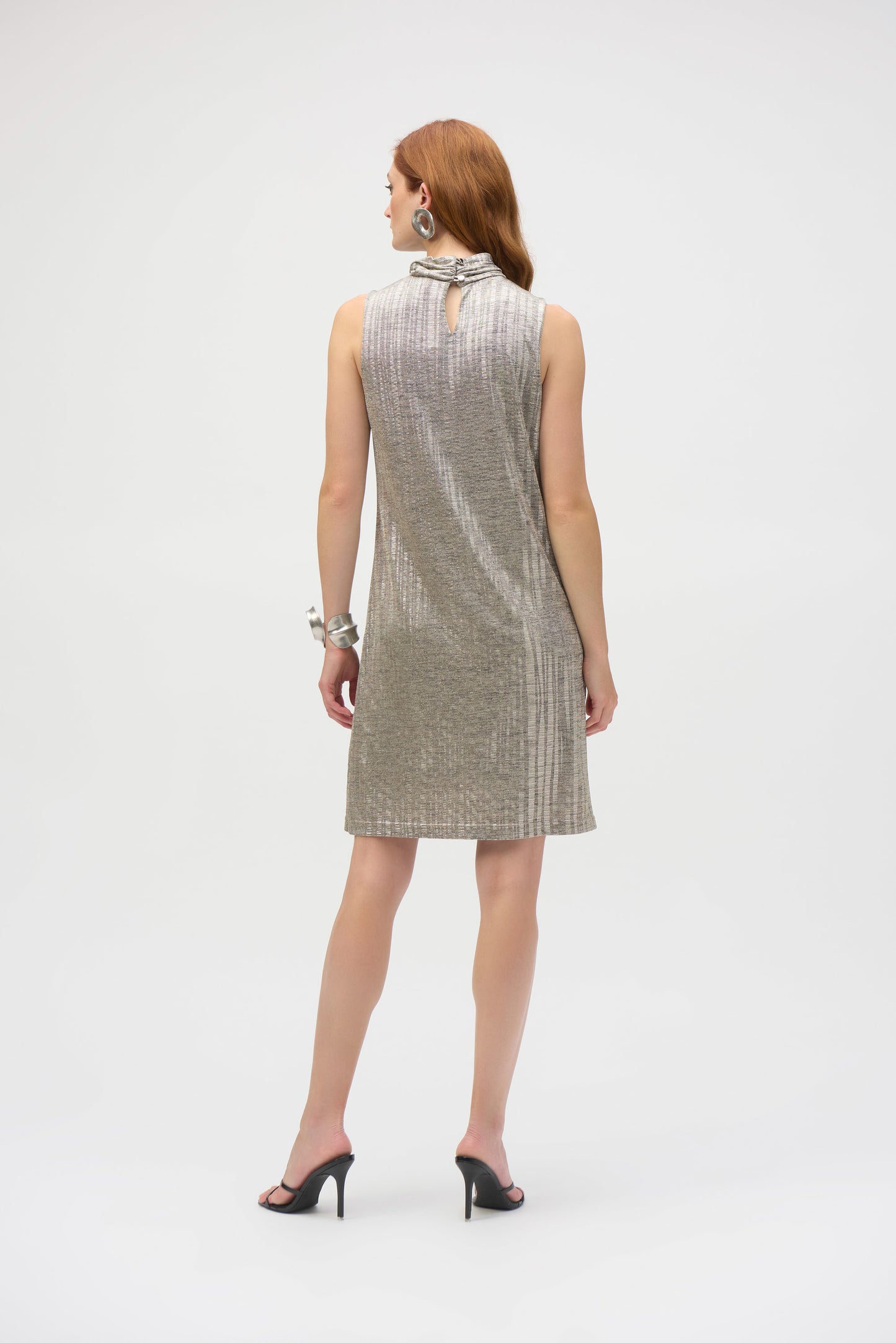 Foiled Novelty Knit Straight Dress