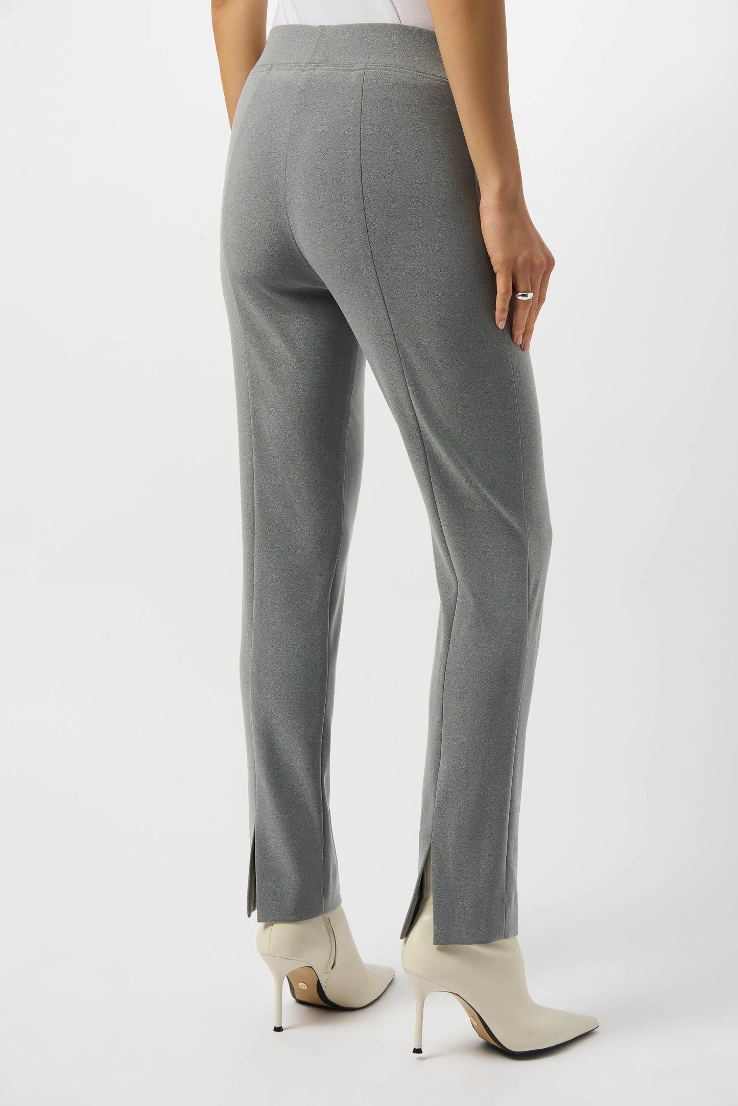 Melange Silky Knit Straight Leg Pull-On Pants