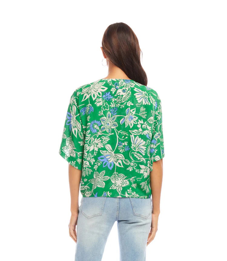 Short Sleeve Tie-Front Top