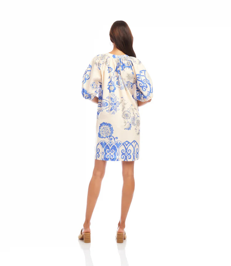 Puff Sleeve Peasant Dress
