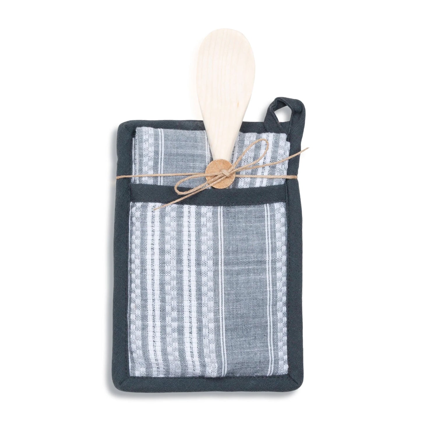 ELSIE & ZOEY 3 Piece Black Stripe Kitchen Set