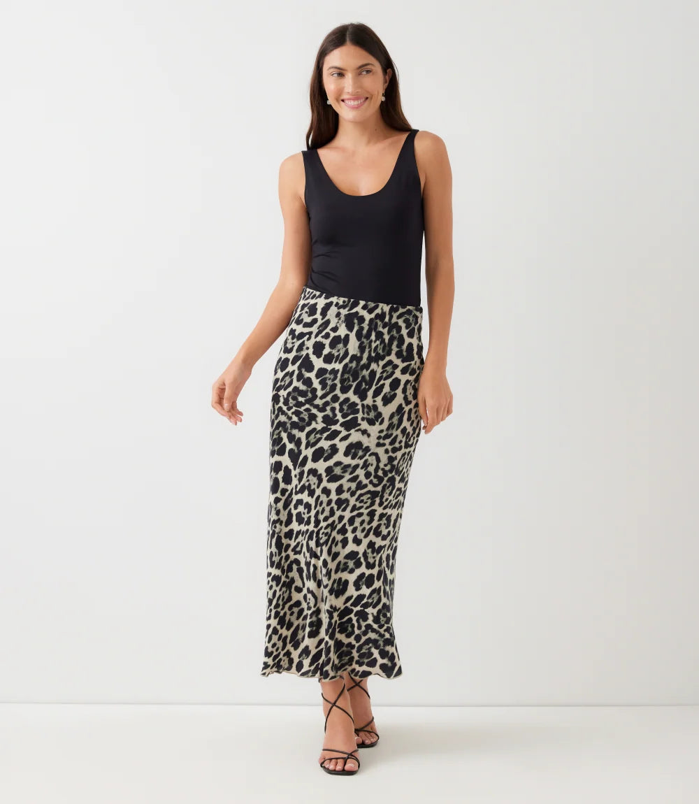 Bias Cut Midi Skirt