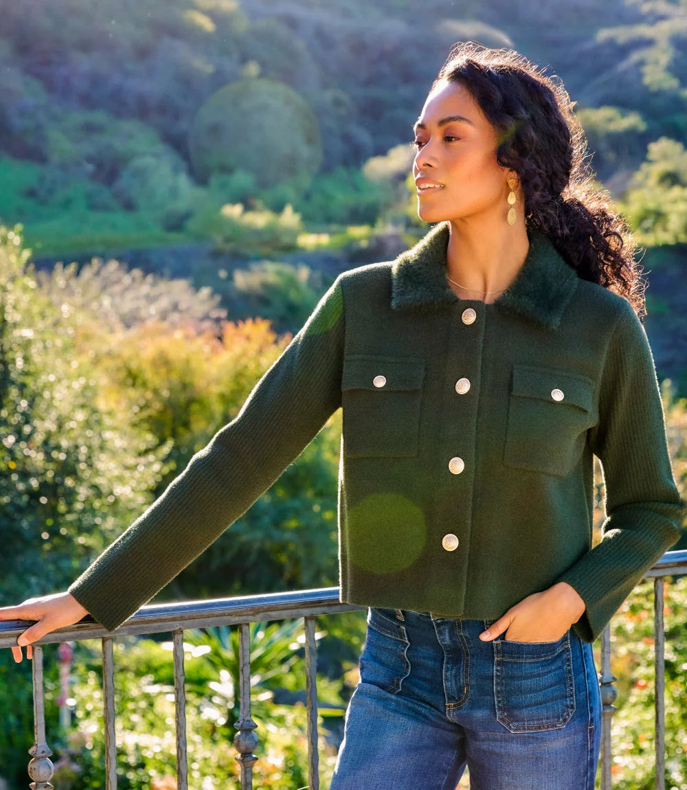 Collared Sweater Jacket