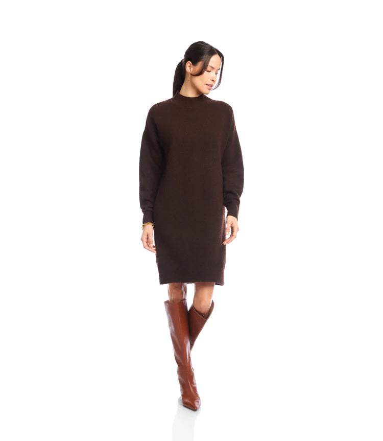Karen Kane Women's Mock Neck Sweater Dress, XL