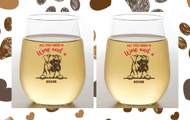 Dog Lovers Stemless Cups