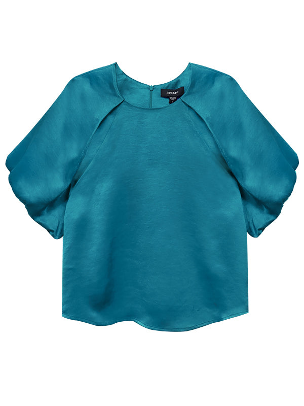Puff Sleeve Satin Top