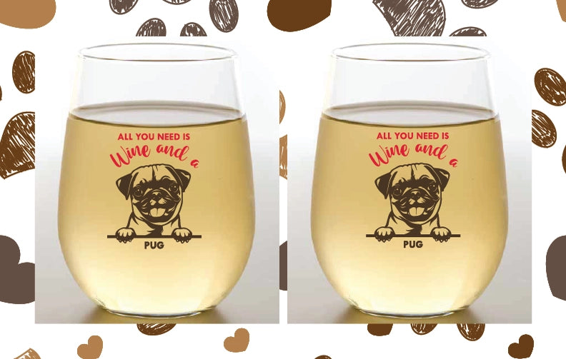 Dog Lovers Stemless Cups