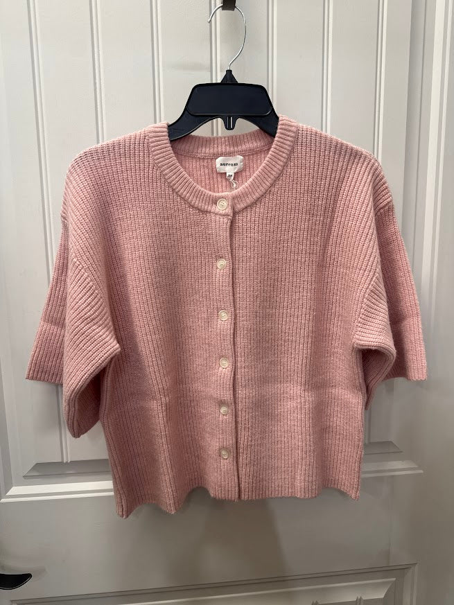Short Sleeve Knit Cardigan