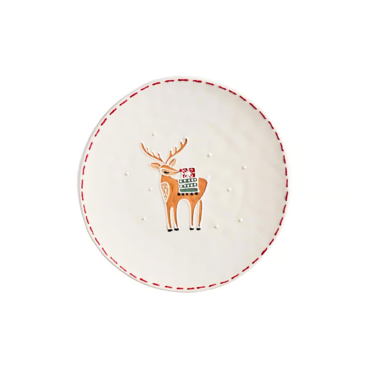 Winter Whimsy Reindeer Sculpted Plate