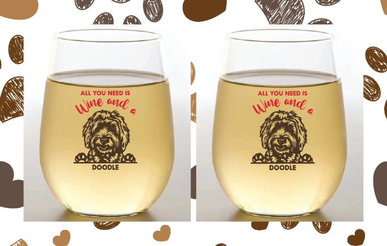 Dog Lovers Stemless Cups