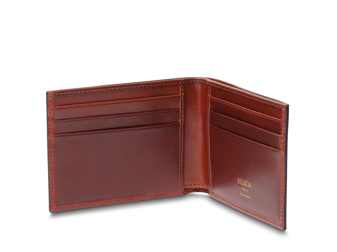 Old Leather Italia Small Bifold Wallet- RFID