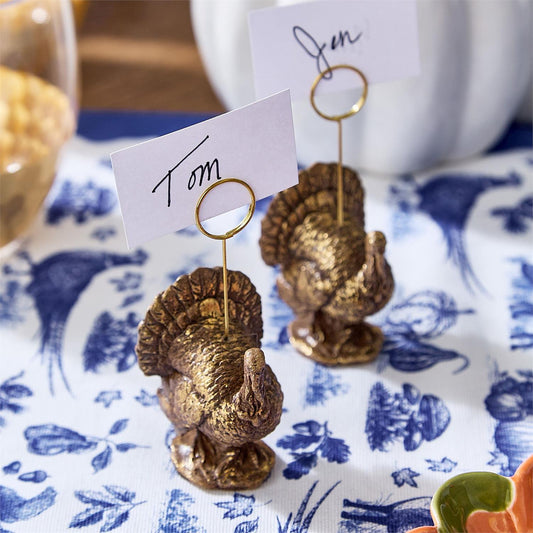 Golden Turkey Place Card / Photo Holder Unit