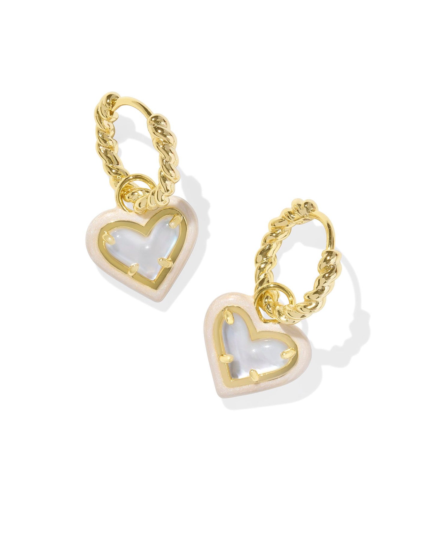 Ari Heart Frame Huggie Earrings