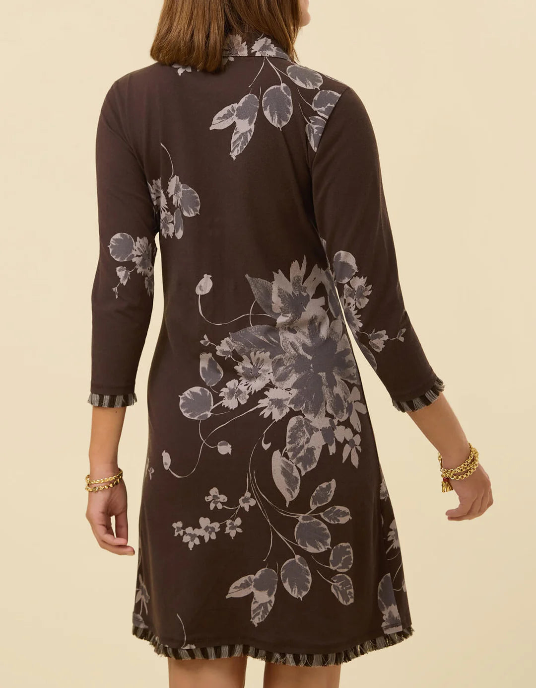 Nora Half-Zip Fringe Dress