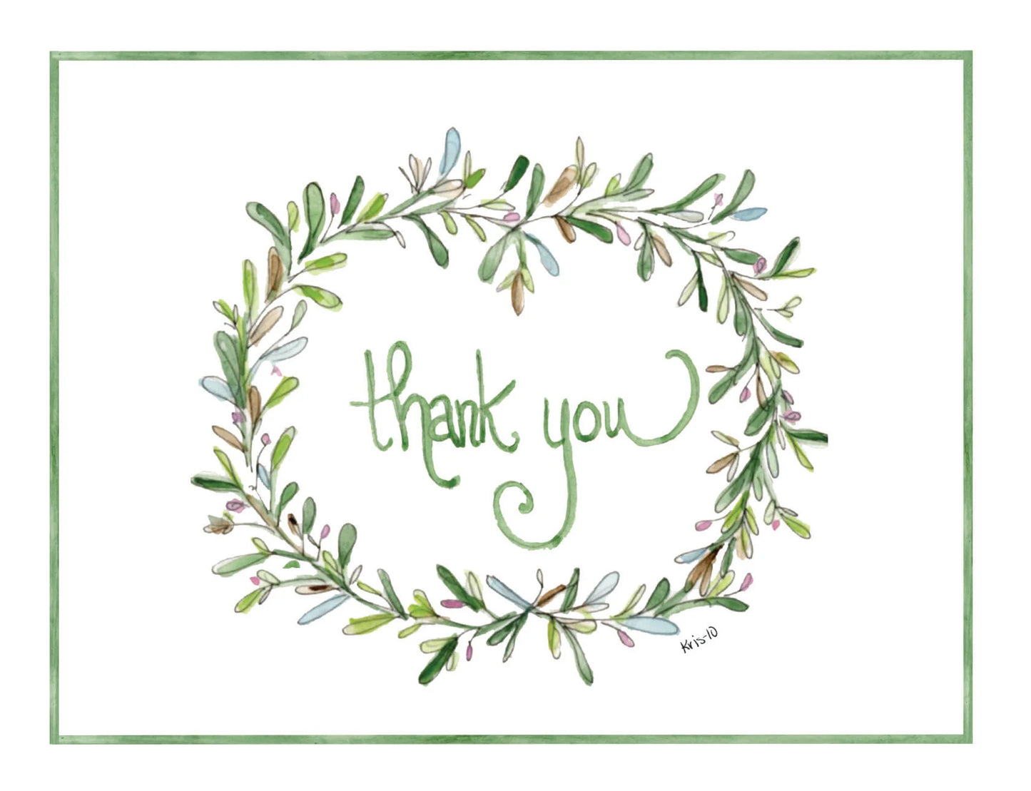 Pastel Thank You Wreath Boxed Notes