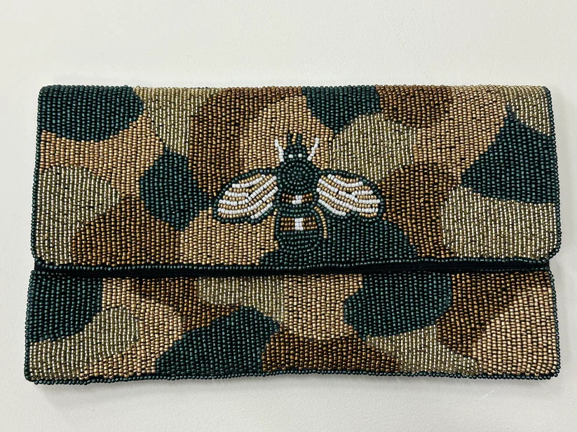 Beaded Clutch with Bee