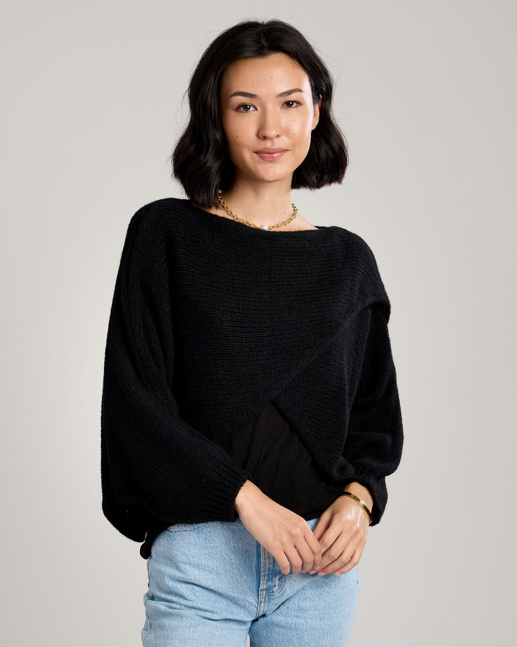 Alessandra Knit Criss Cross Wrap