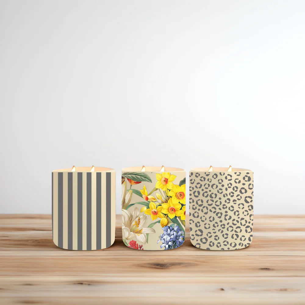 Luxe Cheetah Candle 12.7 oz, Amber Vetiver