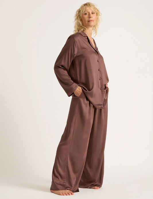 Vegan Silk Wide Leg Pant