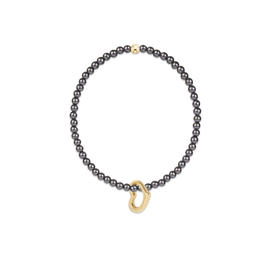 Classic Pearl Dark Grey -charm
