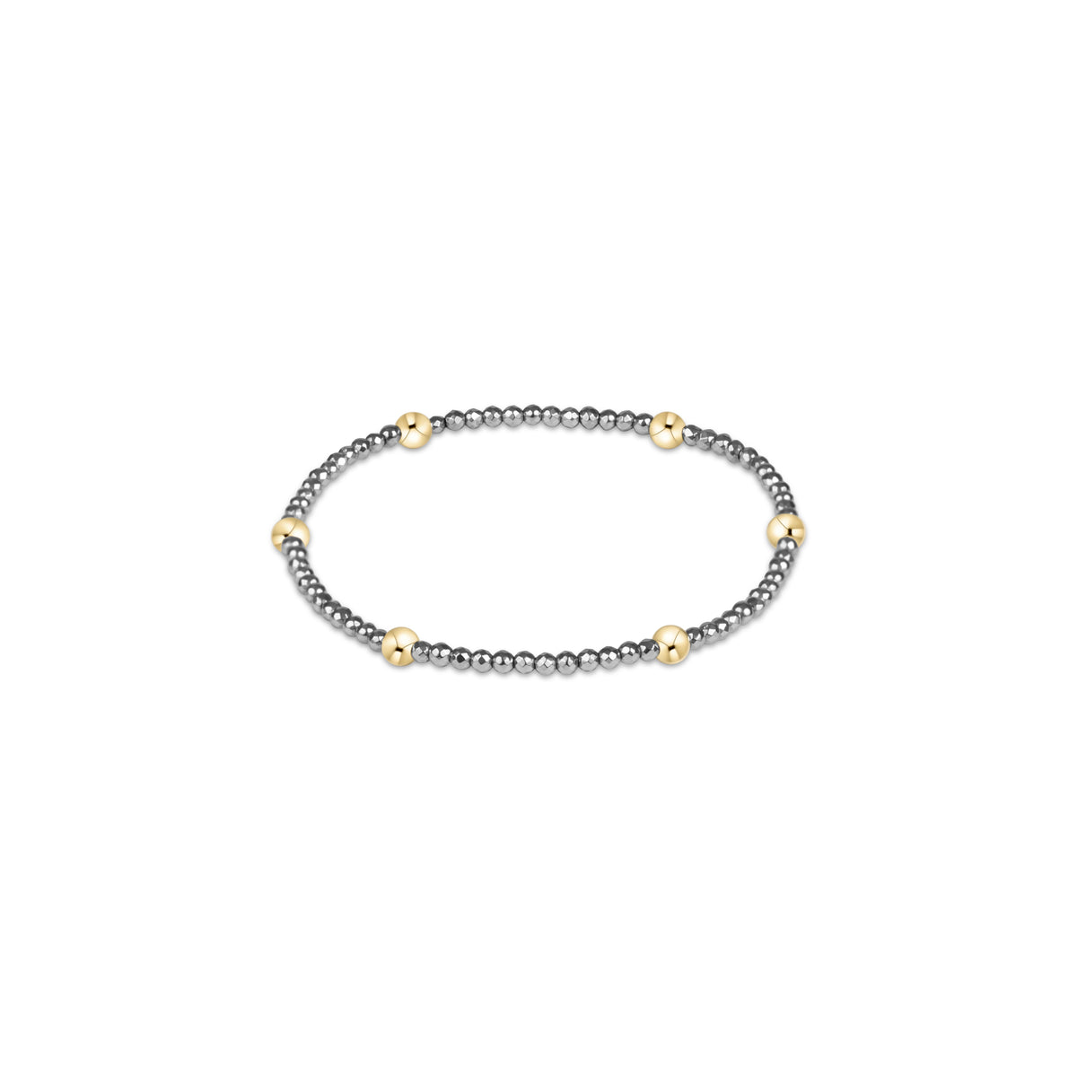 Presence Silver Faceted Hematite Bracelet