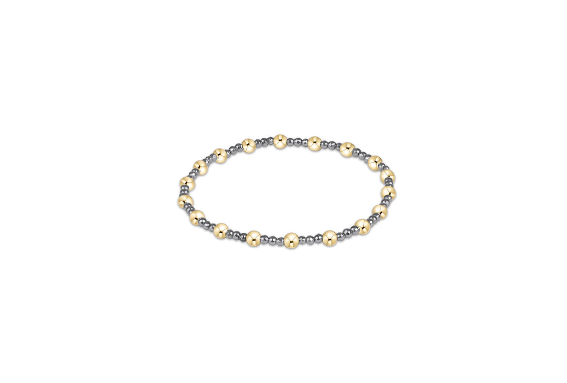 Sincerity Silver Faceted Hematite Bracelet