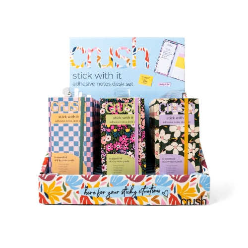 Crush Stick With It Adhesive Notes Desk Set