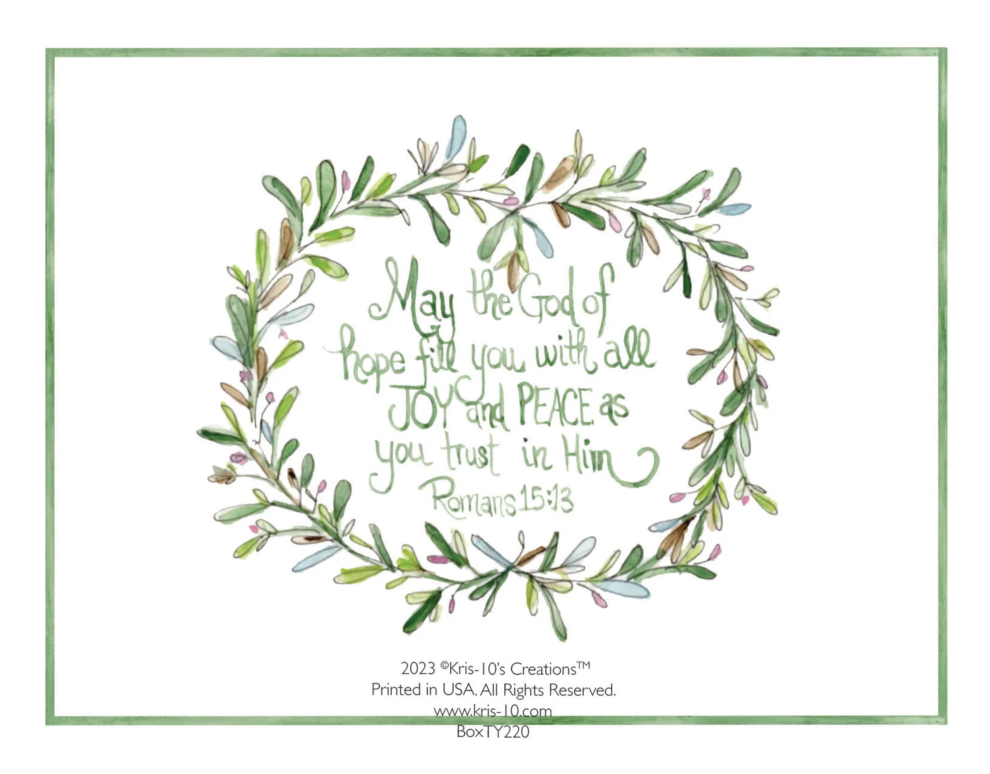 Pastel Thank You Wreath Boxed Notes