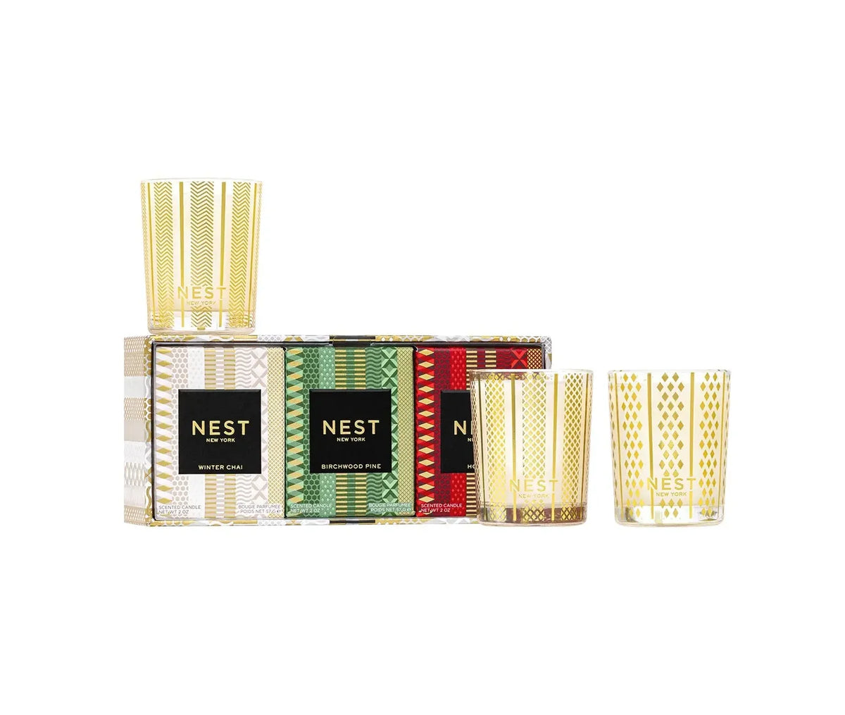 Nest Holiday Festive Votive Trio