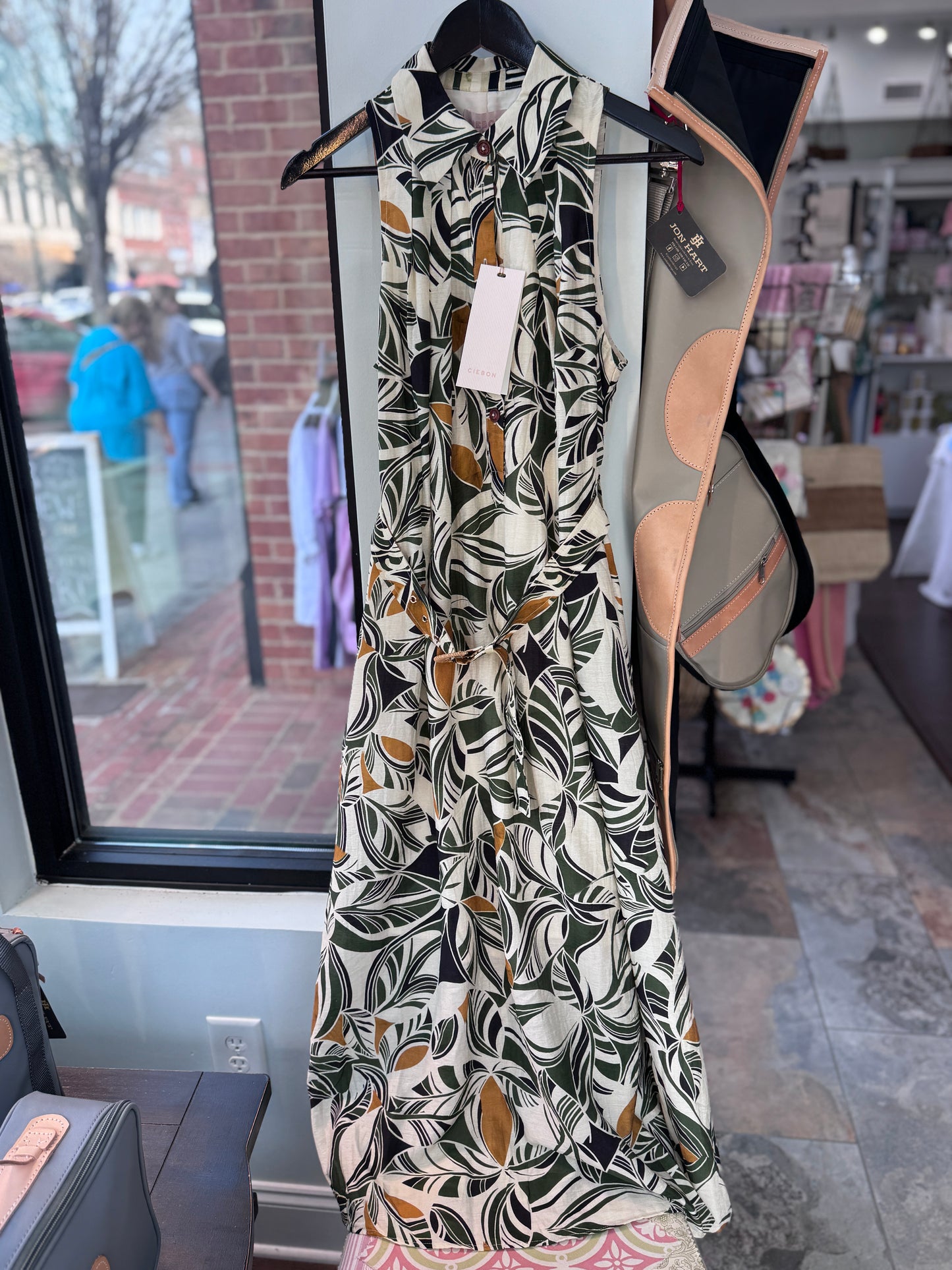 Printed halter Maxi Shirt Dress