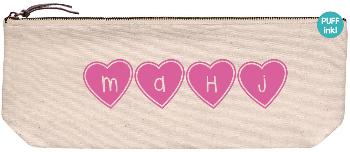 Mahj Heart Font Tile Bag