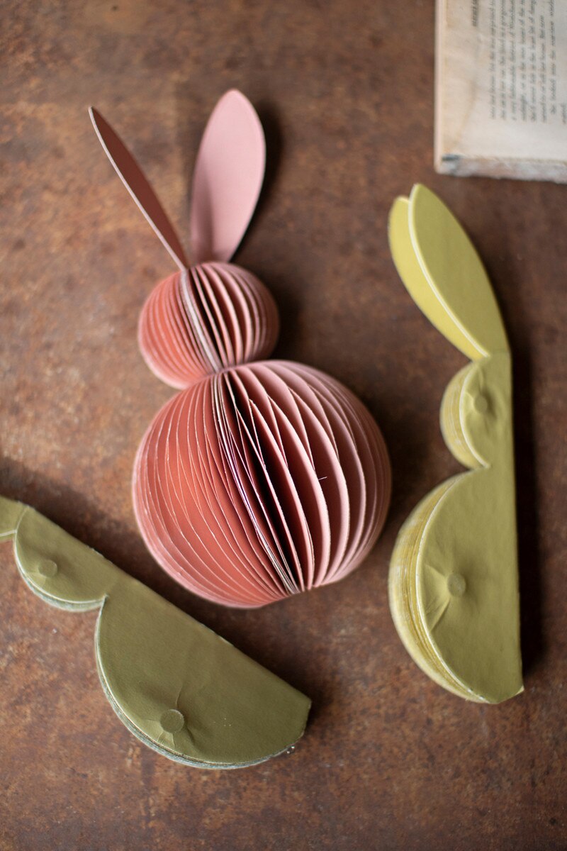 Paper Accordion Bunnies- set of 4