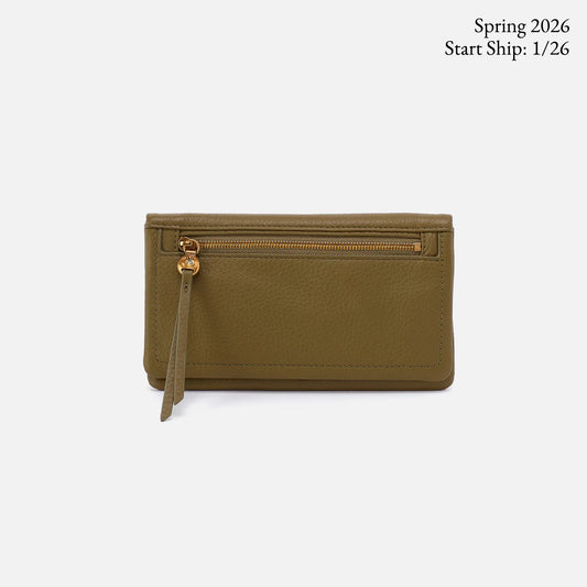 Lumen Continental Wallet In Pebbled Leather