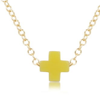 egirl 14" Necklace Gold -Small Signature Cross