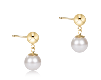Classic Ball Drop Stud-Pearl