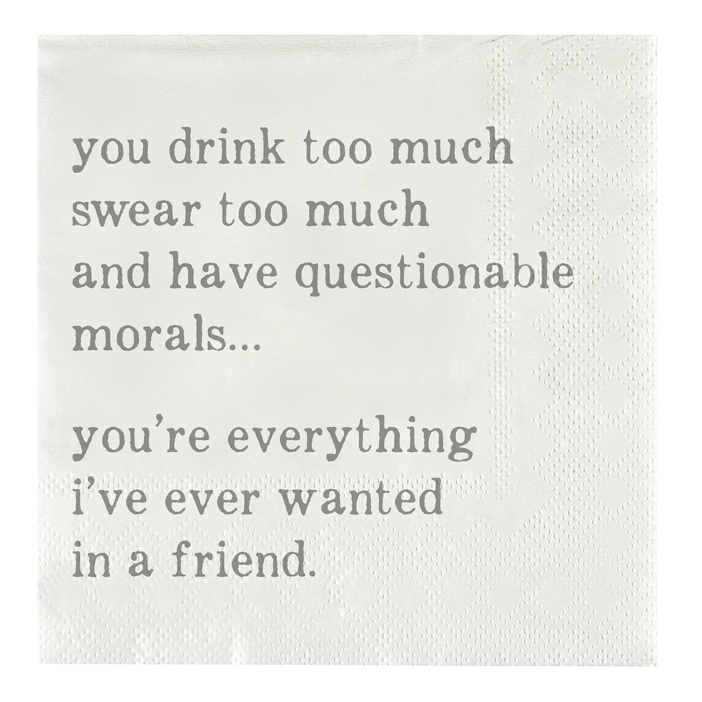 Beverage Napkin with Sayings