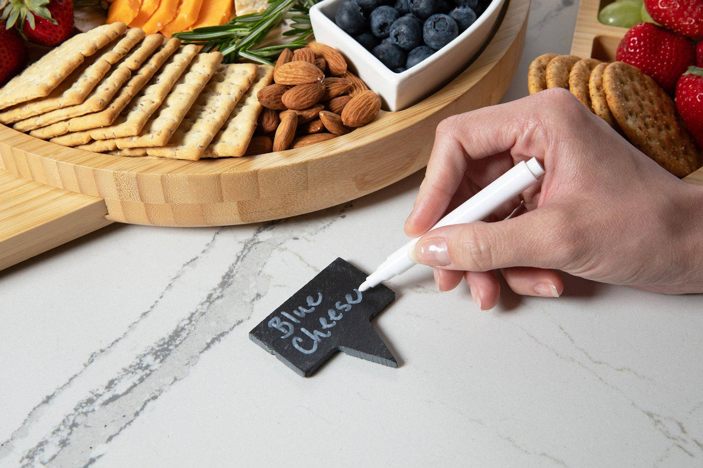 Two Drawer Bamboo Charcuterie Board Set