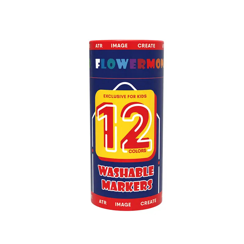 Flower Monaco Color Markers Or Crayons- 12 Colors