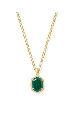 Daphne Pave Frame Pendant Necklace