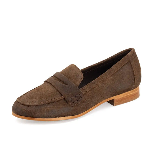 Leather Suede Penny Loafer -Jeanne