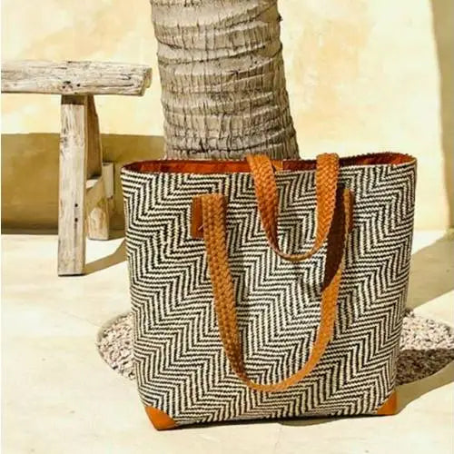 Oversized Rattan Tote Bag